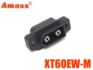 Роз'єм силовий панельний XT60EW-M Amass чорний (male, тато)