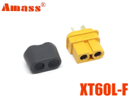 Роз'єм силовий кабельний XT60L-F Amass з ковпачком (female, мама)
