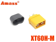Роз'єм силовий кабельний XT60H-M Amass з ковпачком (male, тато)