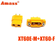 Роз'єм силовий комплект XT60E-M+XT60-F Amass (female+male, тато+мама)