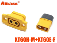 Роз'єм силовий комплект XT60H-M+XT60E-F Amass (female+male, тато+мама)