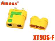 Роз'єм силовий кабельний XT90S-F Amass  Anti-Spark з ковпачком (female, мама)