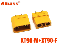 Роз'єм силовий комплект XT90-M+XT90-F Amass (female+male, тато+мама)