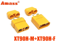 Роз'єм силовий комплект XT90H-M+XT90H-F Amass (female+male, тато+мама)