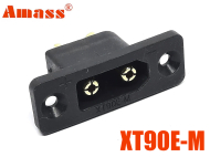 Роз'єм силовий панельний XT90E-M Amass чорний (male, тато)