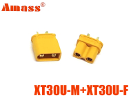 Роз'єм силовий комплект XT30U-M+XT30U-F Amass (female+male, тато+мама)