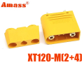 Роз'єм силовий кабельний XT120-M(2+4) Amass (male, тато)